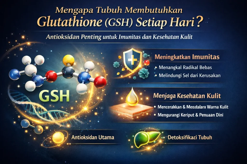 mengapa tubuh membutuhkan glutathione gsh setiap hari antioksidan penting untuk imunitas dan kesehatan kulit